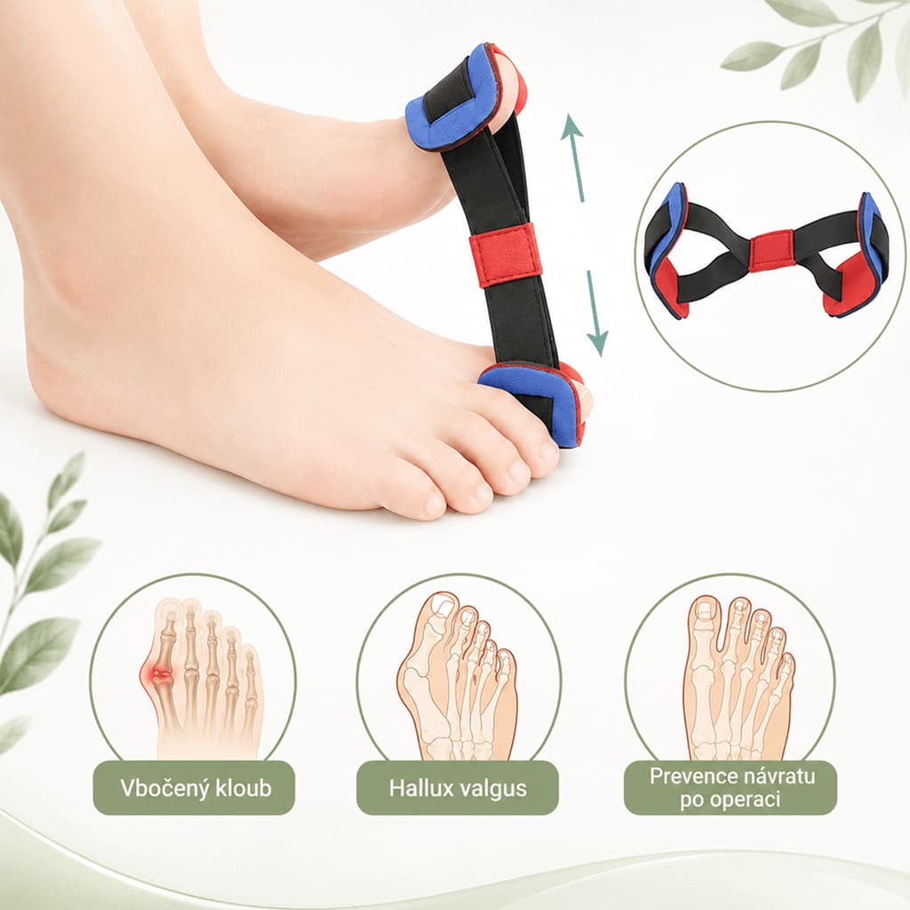 Cvičení s pomůckou na hallux valgus – oba palce zapojené najednou